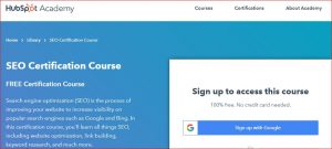 Free Online SEO Course by HubSpot